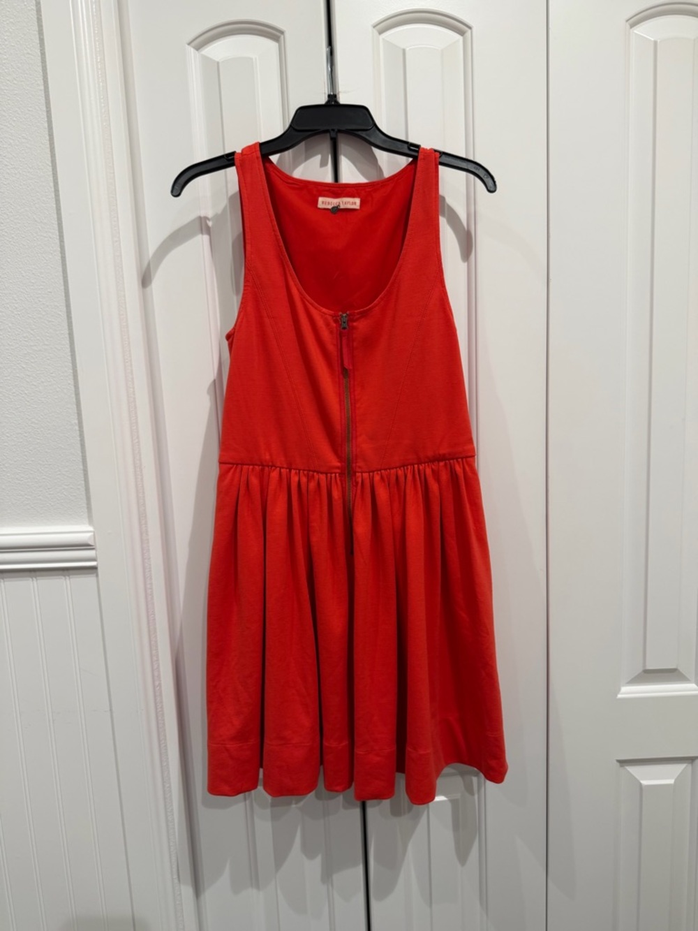 Rebecca Taylor Sleeveless Red Fit-and-Flare Dress SZ 8 - Picture 2 of 6